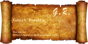 Gaszt Renáta névjegykártya